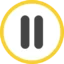 SlideBG - 2025 Pause BUTTON Yellow Pause Ponder Button